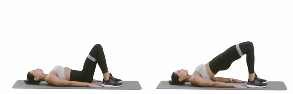 Ягодичный мостик с резинкой-эспандером