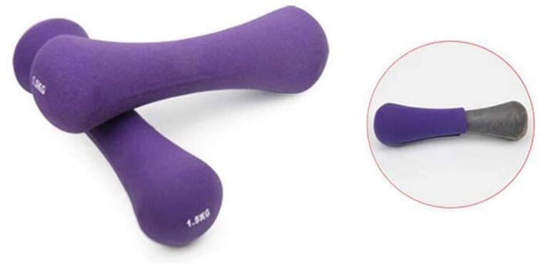 Женская гантель в форме чугунной кости из ПВХ Женская гантель в форме чугунной кости из ПВХ