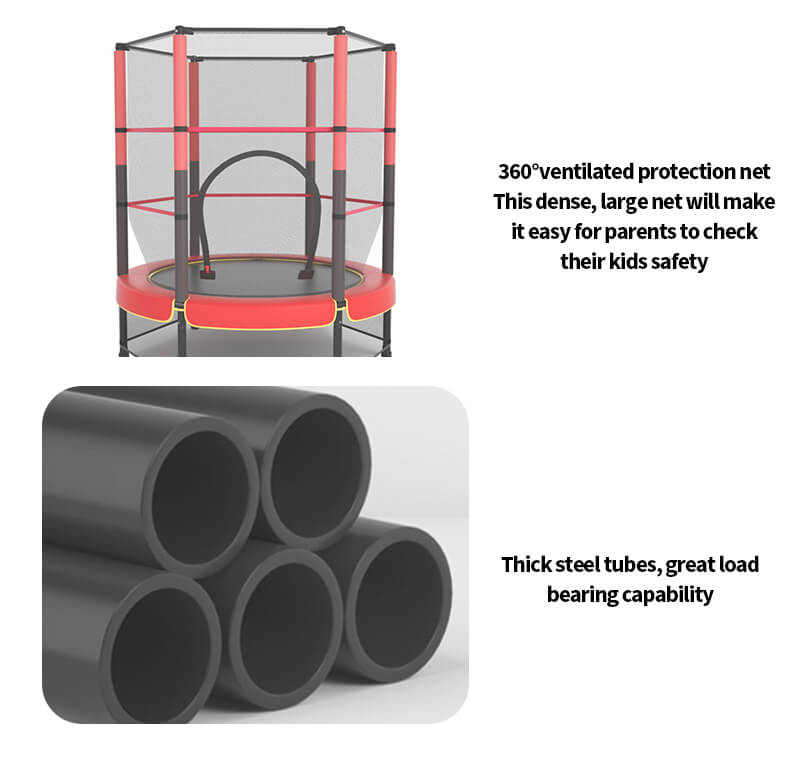 Круглый батут 55 дюймов с защитной сеткой Круглый батут 55 дюймов с защитной сеткой