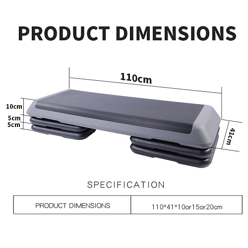 Регулируемая подножка из пластика для фитнеса, дешевая аэробная степ-платформа