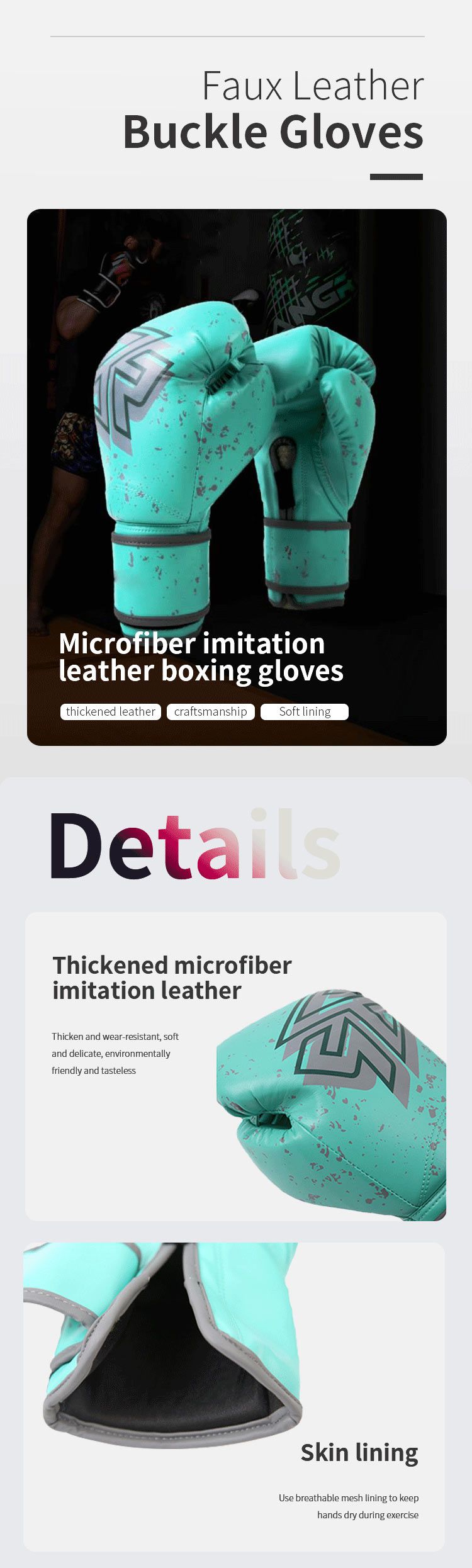 Перчатки из искусственной кожи с пряжками Перчатки из искусственной кожи с пряжками