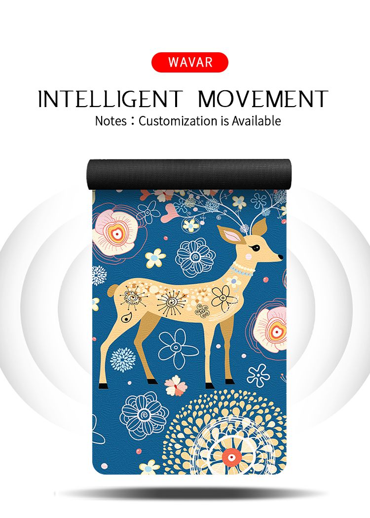 Коврик для йоги с принтом из ТПЭ