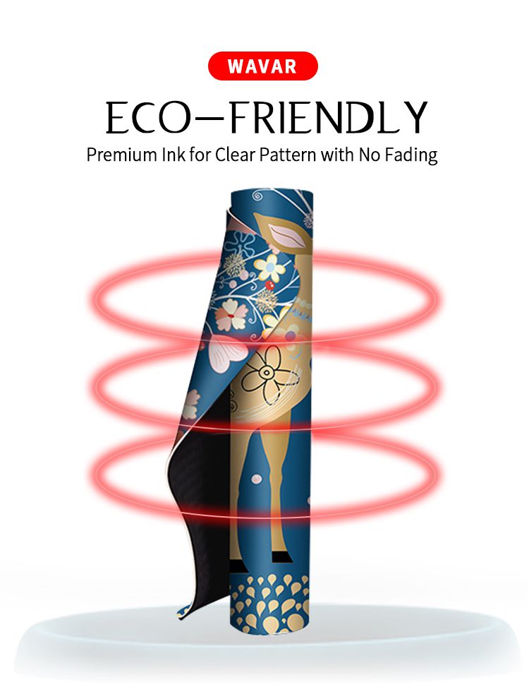 Коврик для йоги с принтом из ТПЭ