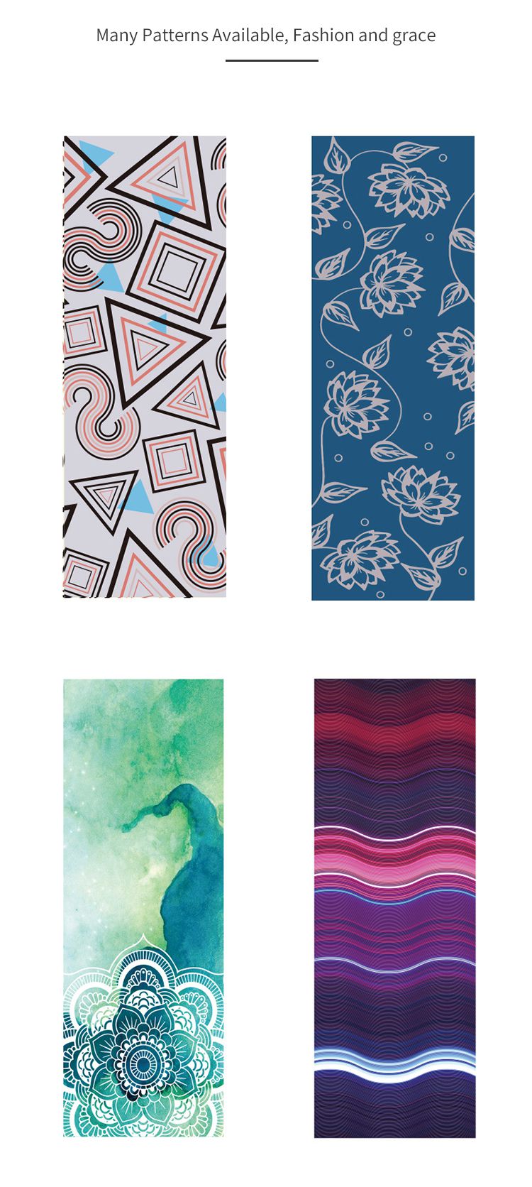 Полотенце для йоги с принтом