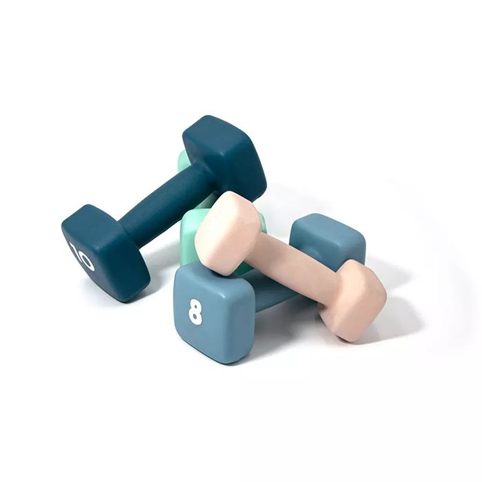 Оптовые Женские цветные неопреновые чугунные квадратные гантели