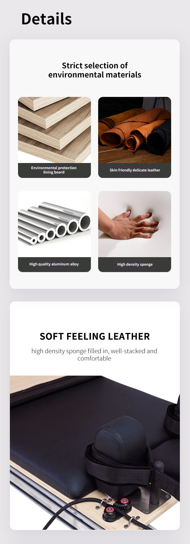 Основная кровать для пилатеса из алюминиевого сплава Основная кровать для пилатеса из алюминиевого сплава