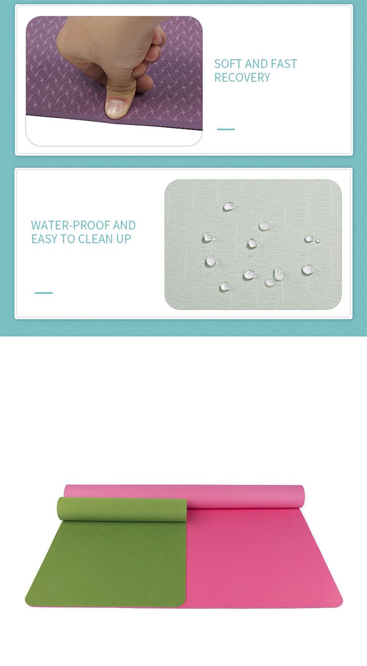 Очень большой нескользящий коврик для фитнеса TPE