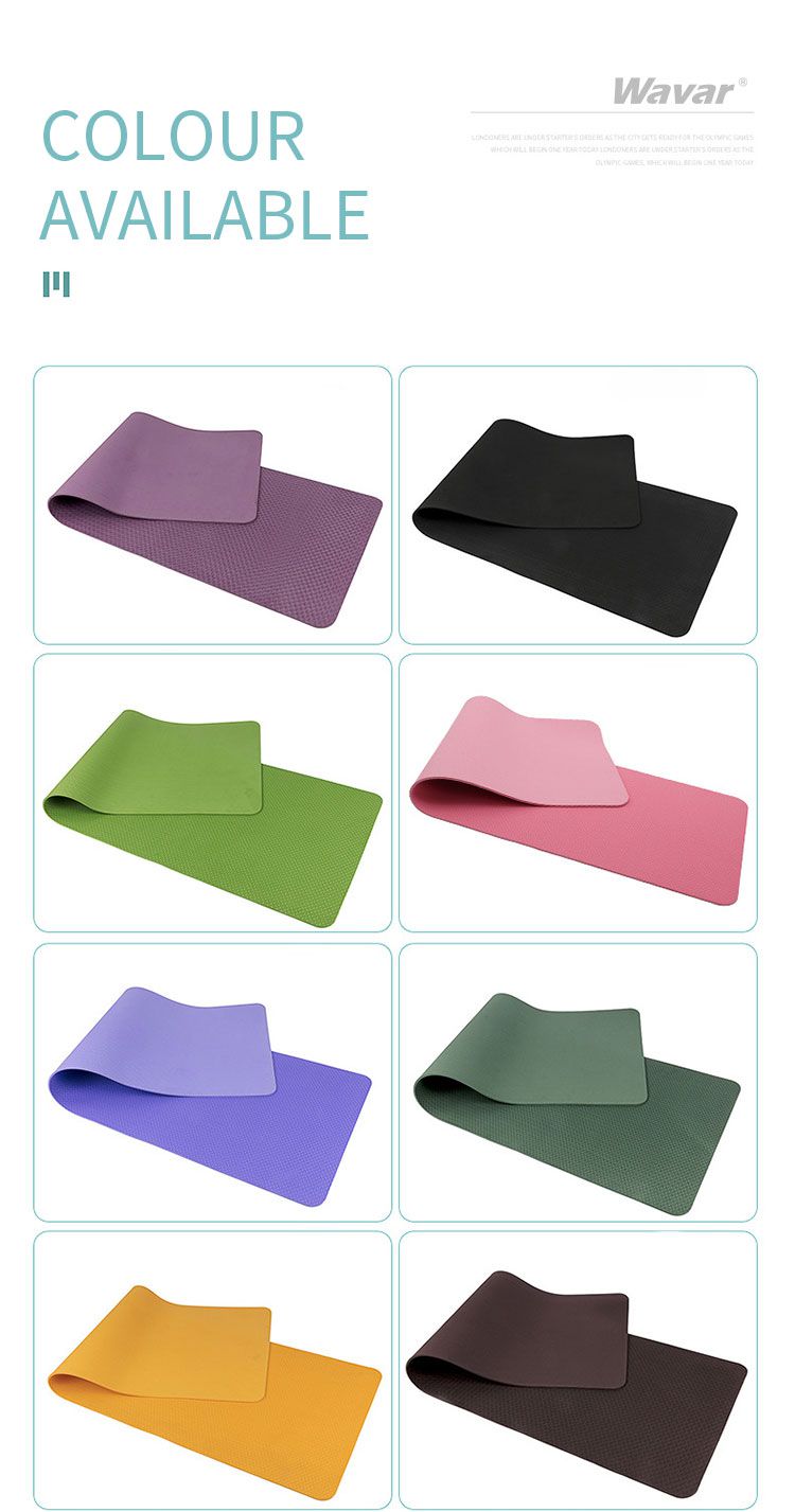 Очень большой нескользящий коврик для фитнеса TPE