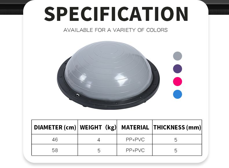 Мяч Bosu с резинками сопротивления