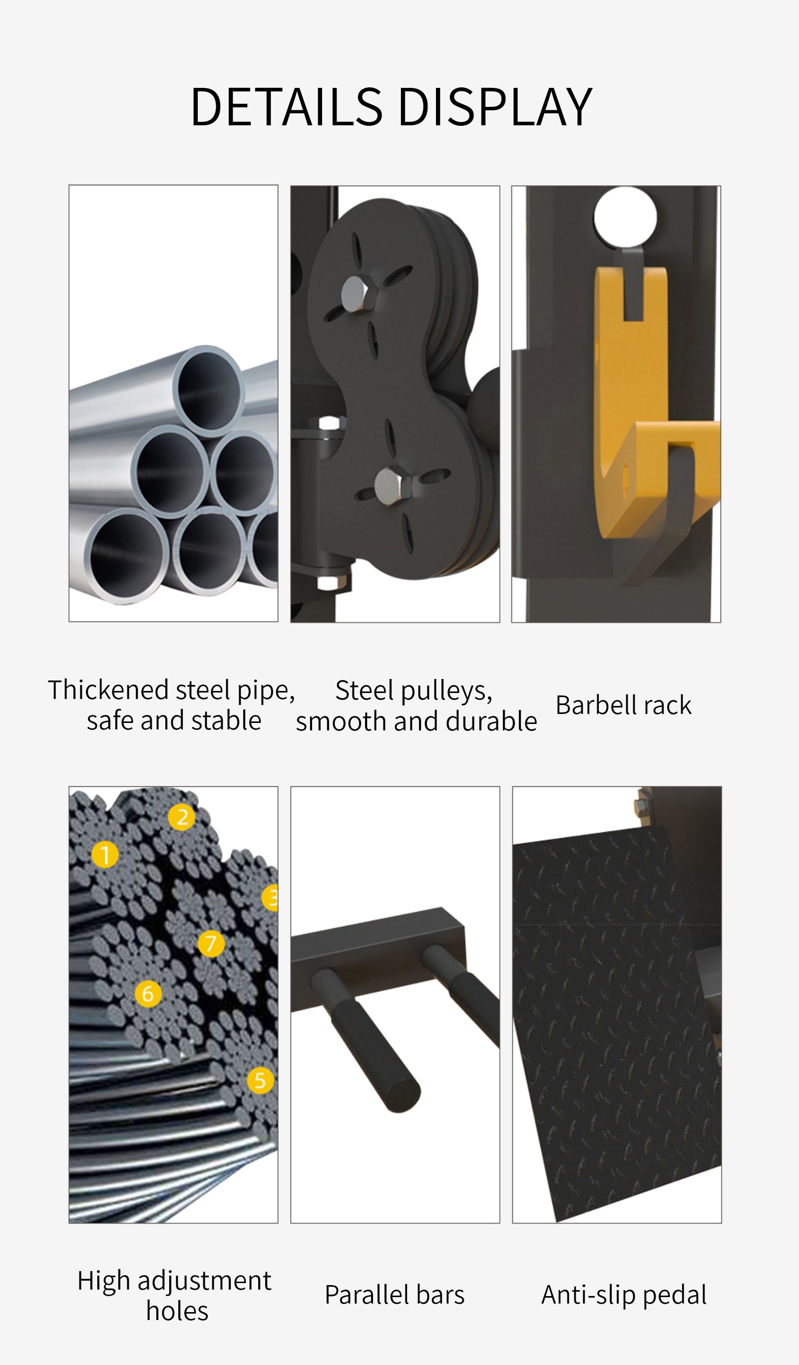 Многофункциональный рамно-шкивный тренажер для приседаний Многофункциональный рамно-шкивный тренажер для приседаний