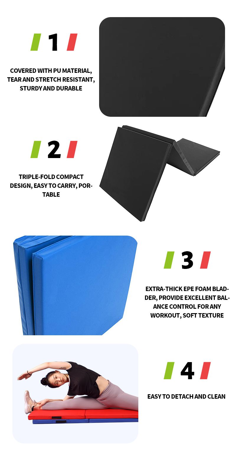 Складной Утолщенный гимнастический коврик для упражнений Складной Утолщенный гимнастический коврик для упражнений