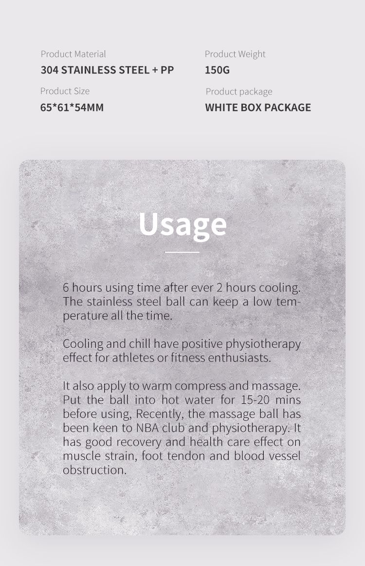 Холодный Ручной Массажный Роликовый шарик из нержавеющей Стали Холодный Ручной Массажный Роликовый шарик из нержавеющей Стали