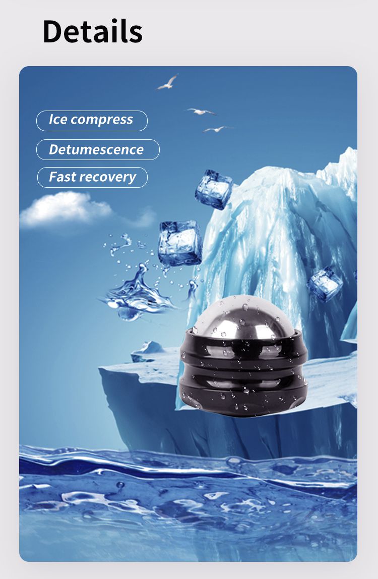 Холодный Ручной Массажный Роликовый шарик из нержавеющей Стали Холодный Ручной Массажный Роликовый шарик из нержавеющей Стали