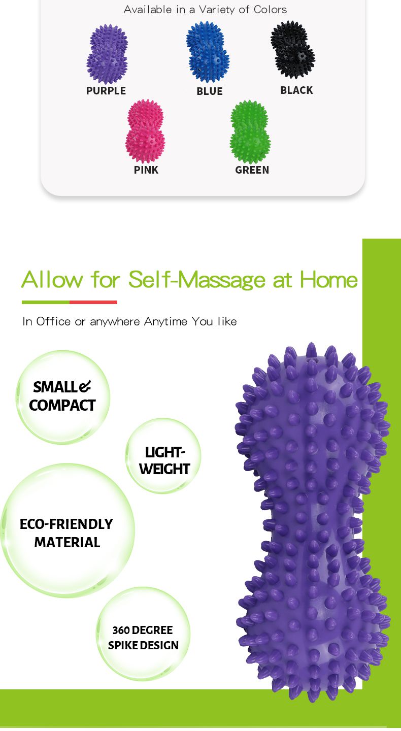 Массажный шарик из ПВХ с шипами в форме арахиса Массажный шарик из ПВХ с шипами в форме арахиса