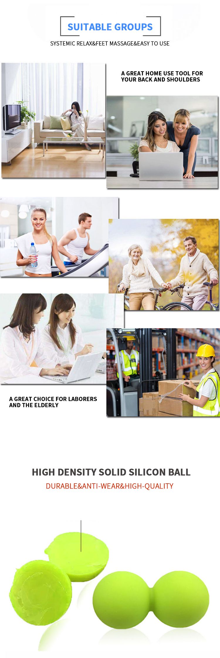 Силиконовый сжимаемый массажный мяч Силиконовый сжимаемый массажный мяч