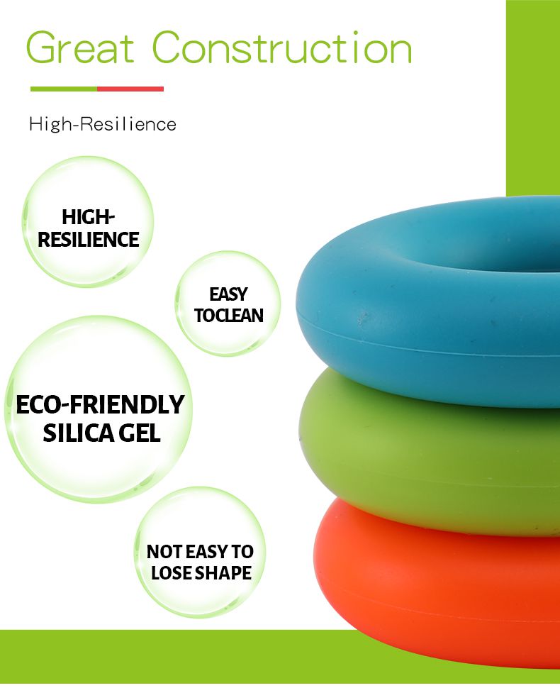 Удобный в переноске Тренажер для прочности кольца для захвата руками из силиконовой резины Удобный в переноске Тренажер для прочности кольца для захвата руками из силиконовой резины