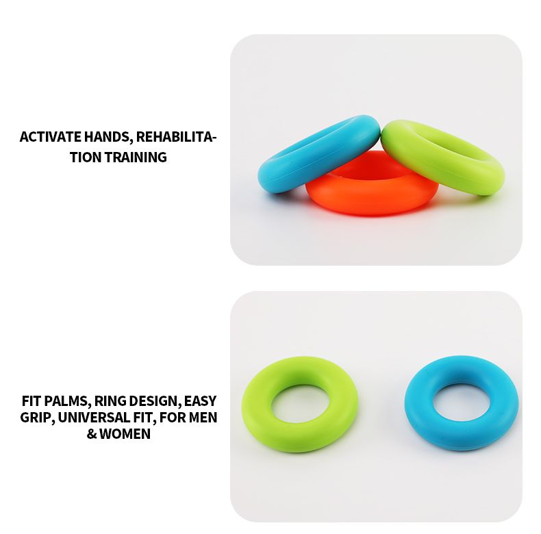 Удобное для переноски Кольцо для захвата рук из силиконовой резины с силовым тренажером Удобный в переноске Тренажер для укрепления Кольца для захвата рук из силиконовой резины