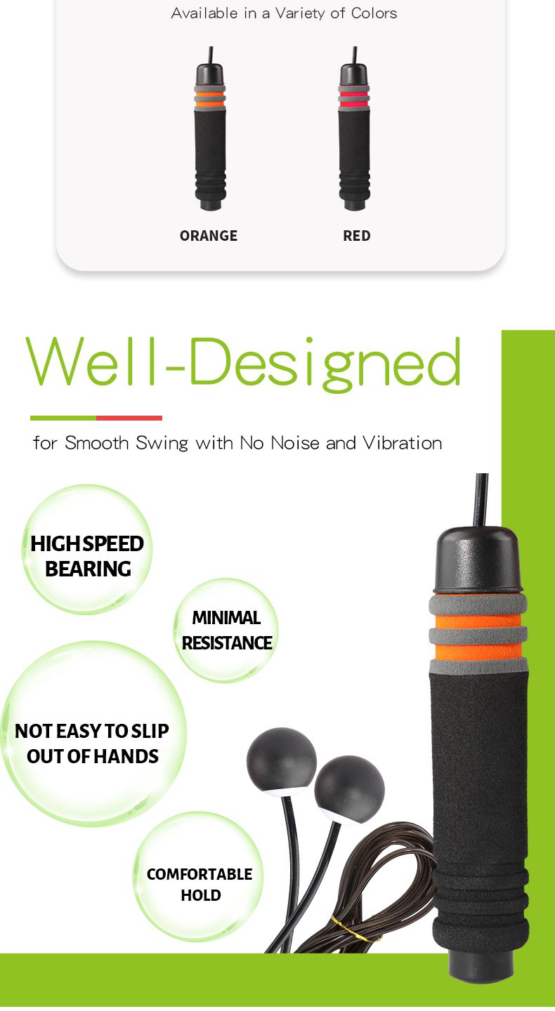 Оптовая продажа скакалок из шарикоподшипниковой стальной проволоки с двумя утяжелителями на заводе Оптовая продажа скакалок из шарикоподшипниковой стальной проволоки с двумя утяжелителями на заводе