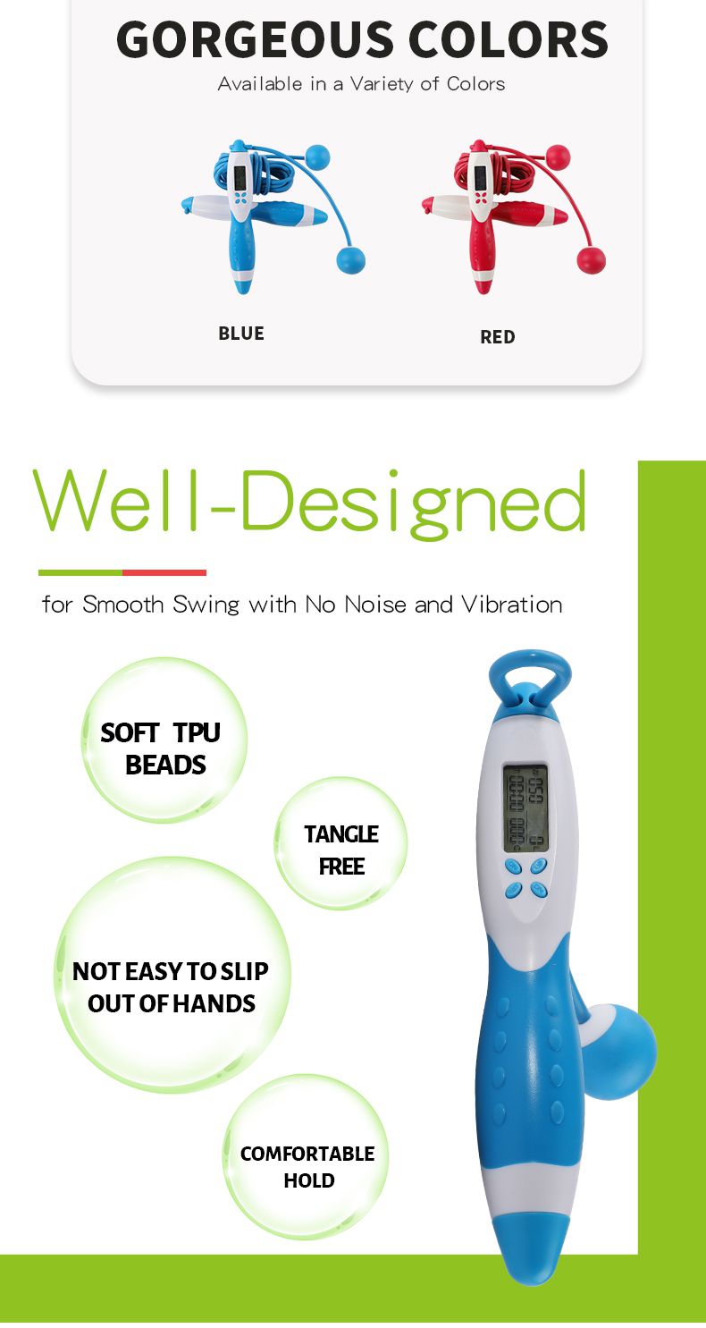 Электронный Подсчет Скакалок для прыжков С Двумя Вариантами Скакалок