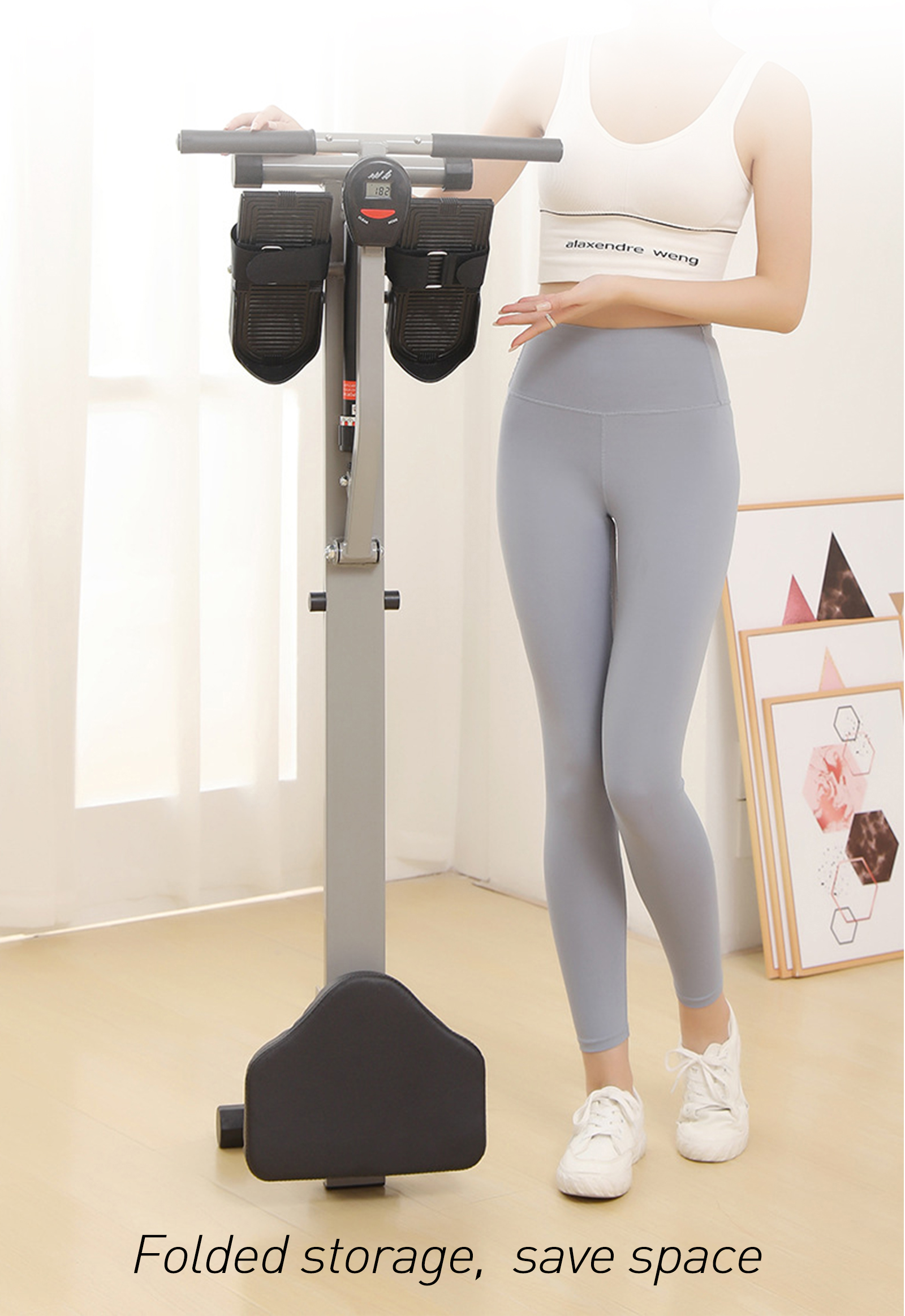 Бытовой гидравлический гребной тренажер