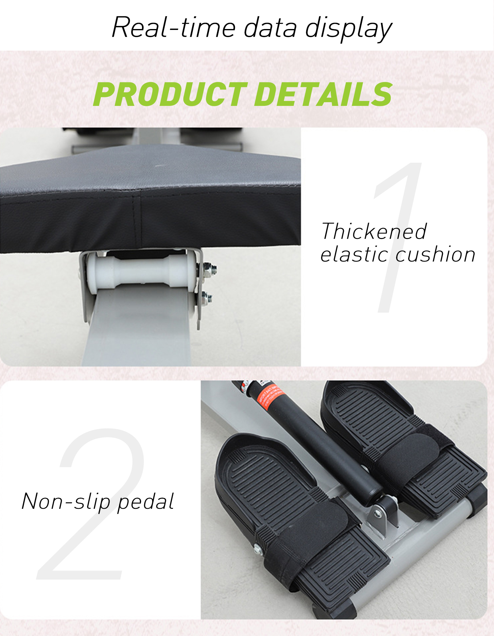 Бытовой гидравлический гребной тренажер