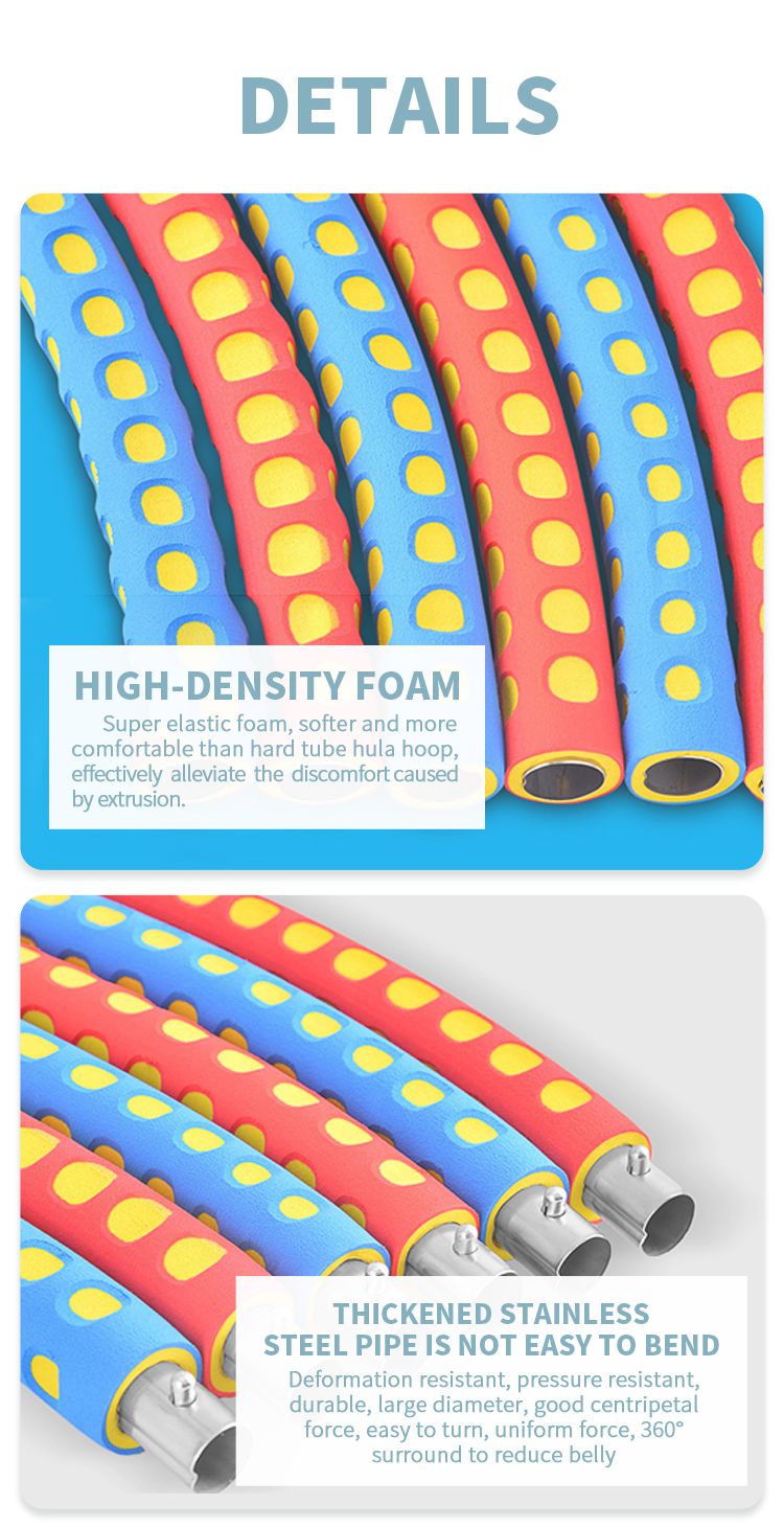 Утяжеленный хула-хуп с рельефным массажем Утяжеленный хула-хуп с рельефным массажем