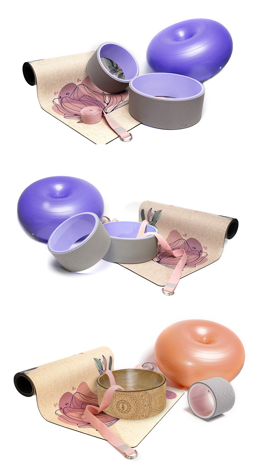 Набор льняных ковриков для йоги Stretch Set