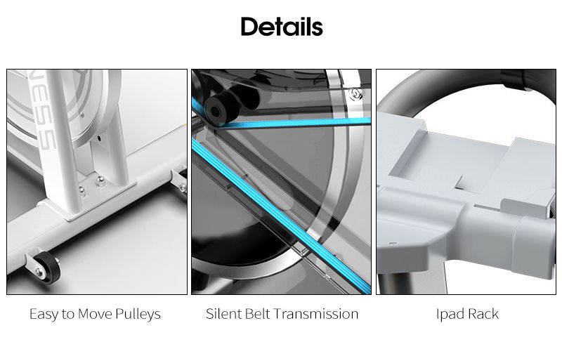 Вертикальный бесшумный вращающийся велосипед в помещении