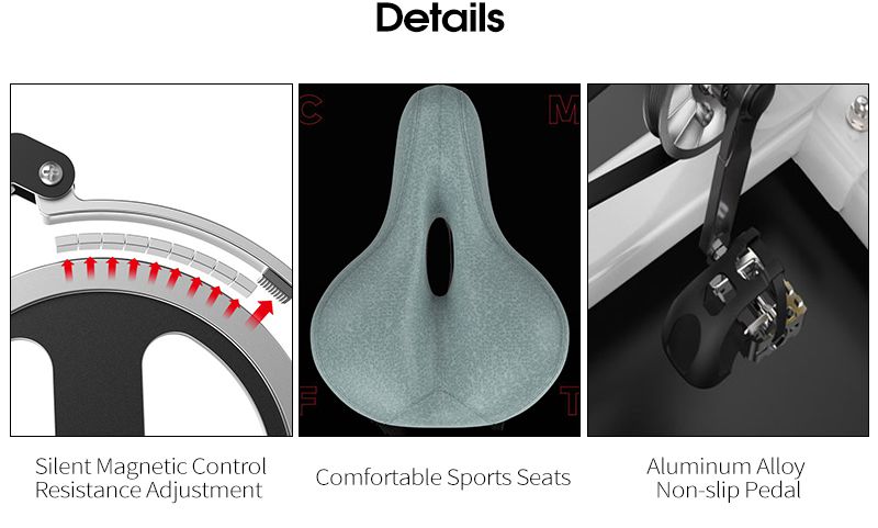 Магнитный велотренажер с двойным сопротивлением