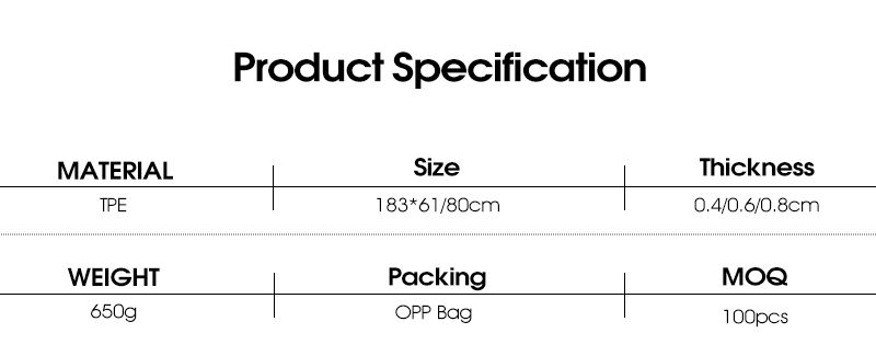 Оптовый складной коврик для йоги из тонкого полиэтилена для путешествий