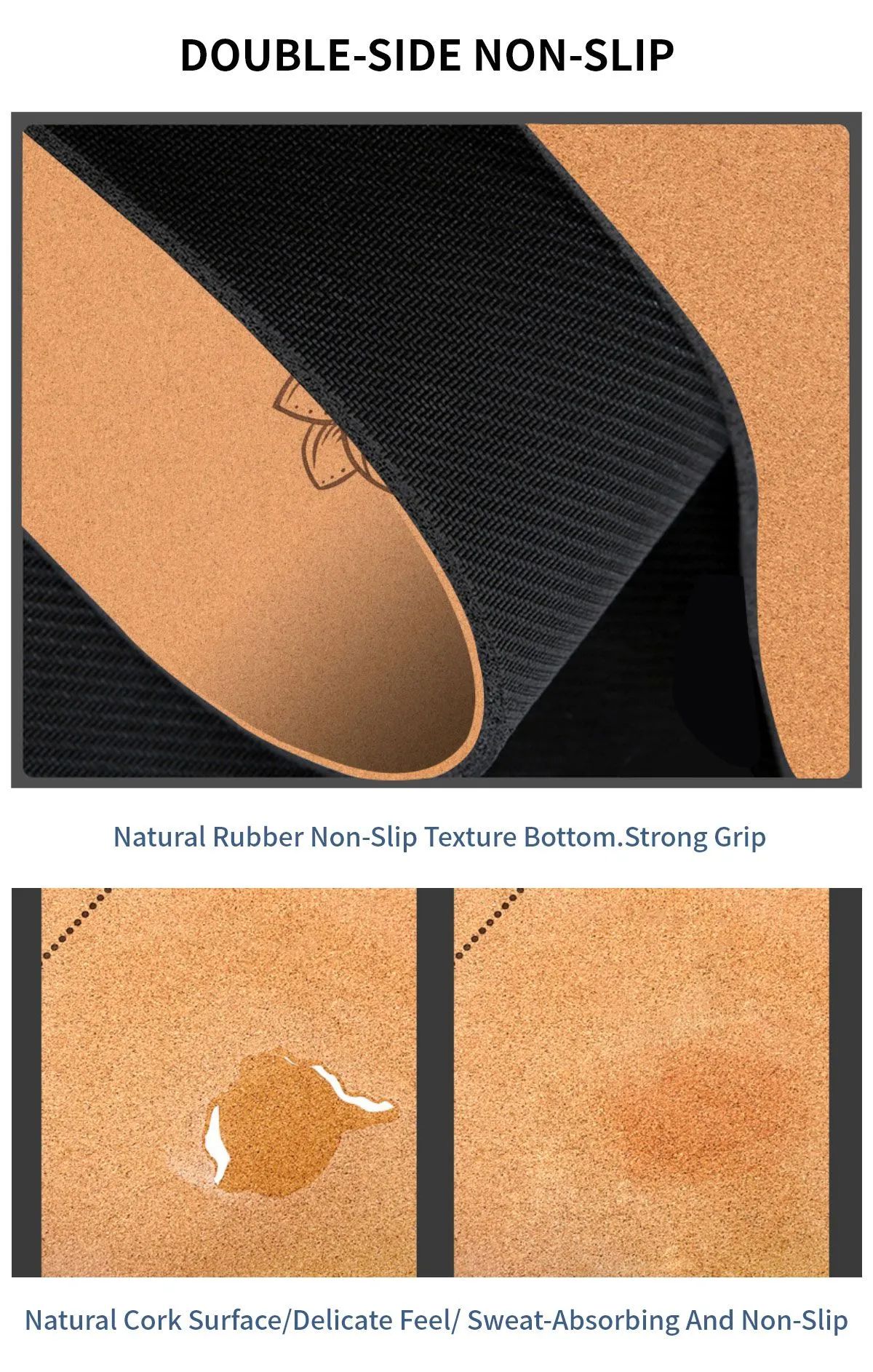 Круглый коврик для йоги из натурального каучука из пробковой резины Круглый коврик для йоги из натурального каучука из пробковой резины