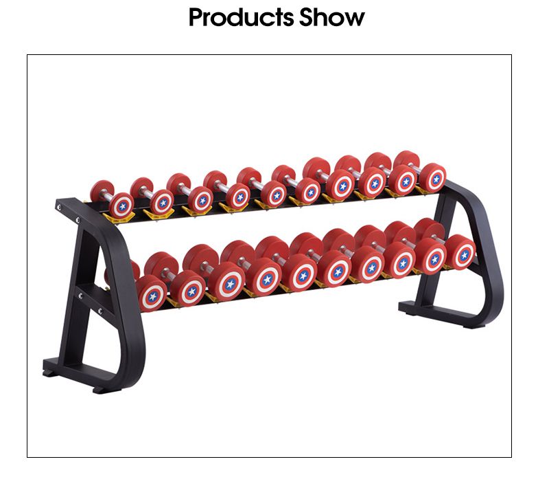 Круглые полиуретановые гантели в стиле Капитана Америки