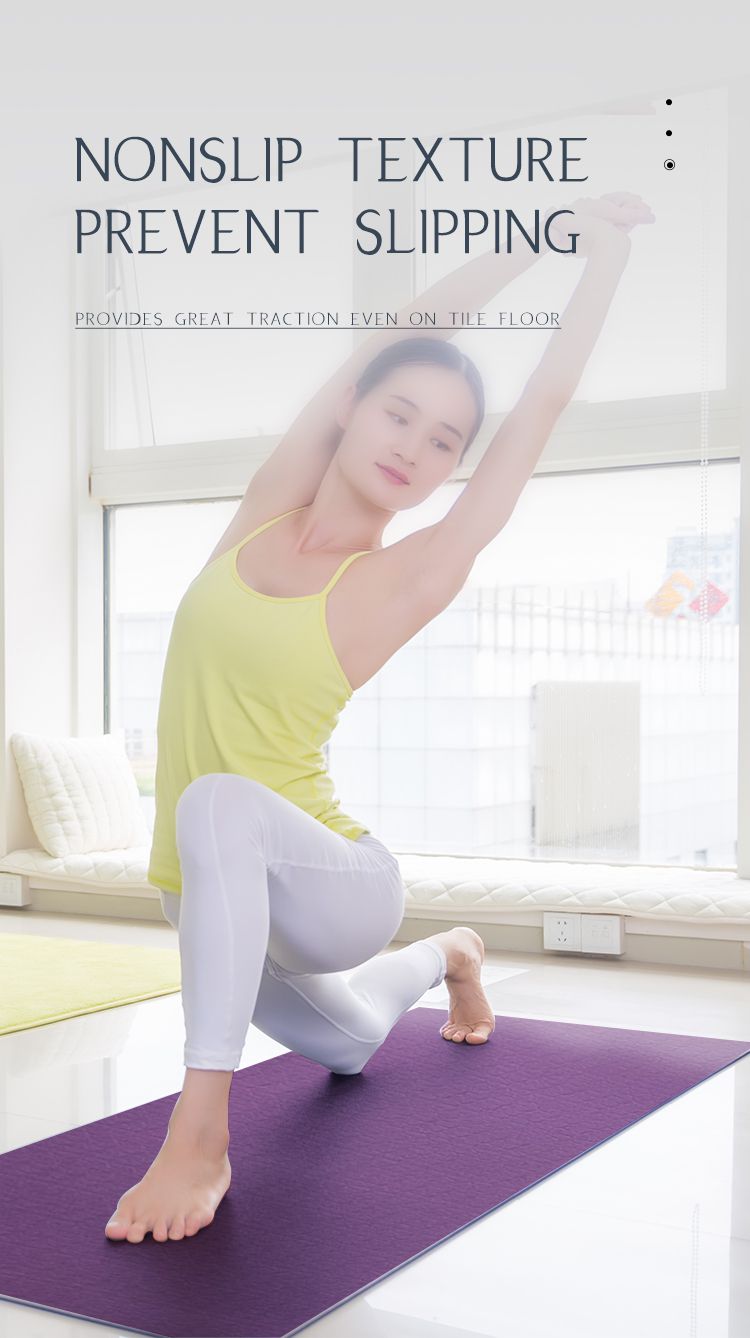 Двухслойный коврик для йоги из полиэтилена TPE