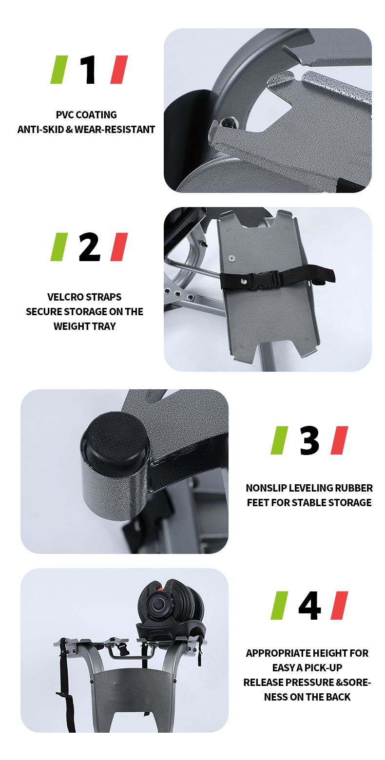 Регулируемая стойка для гантелей весом 24 кг Регулируемая стойка для гантелей весом 24 кг