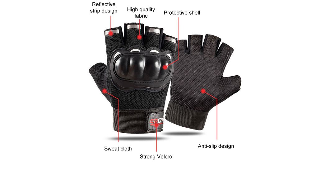 Открытый Мотоцикл Перчатки Половина Открытый Мотоцикл Перчатки Половина