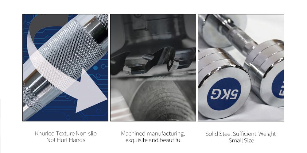 Оптовые продажи высококачественных хромированных гантелей из нержавеющей стали Оптовые продажи высококачественных хромированных гантелей из нержавеющей стали