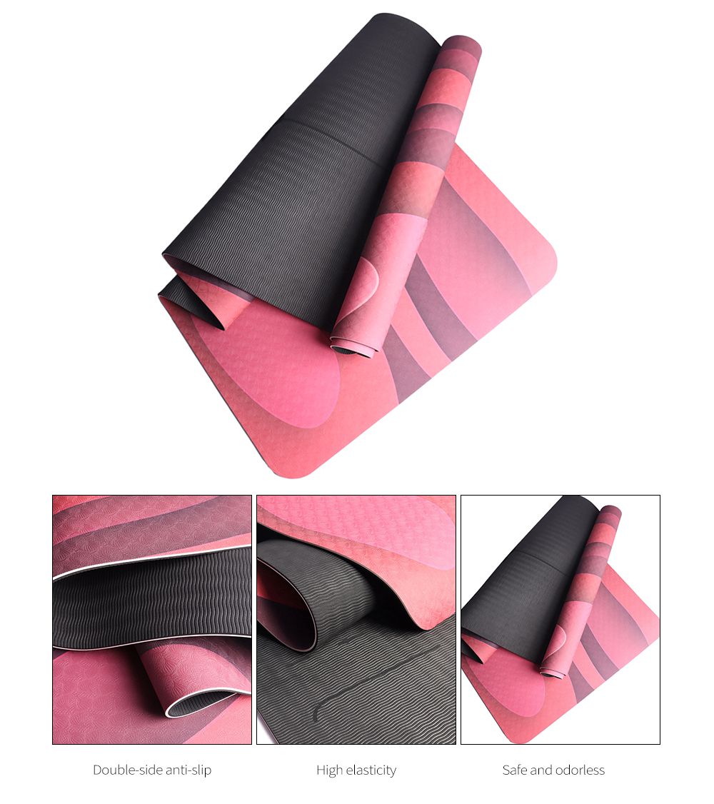 Двусторонний коврик для йоги с лазерной печатью