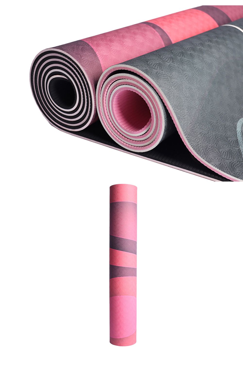 Двусторонний коврик для йоги с лазерной печатью