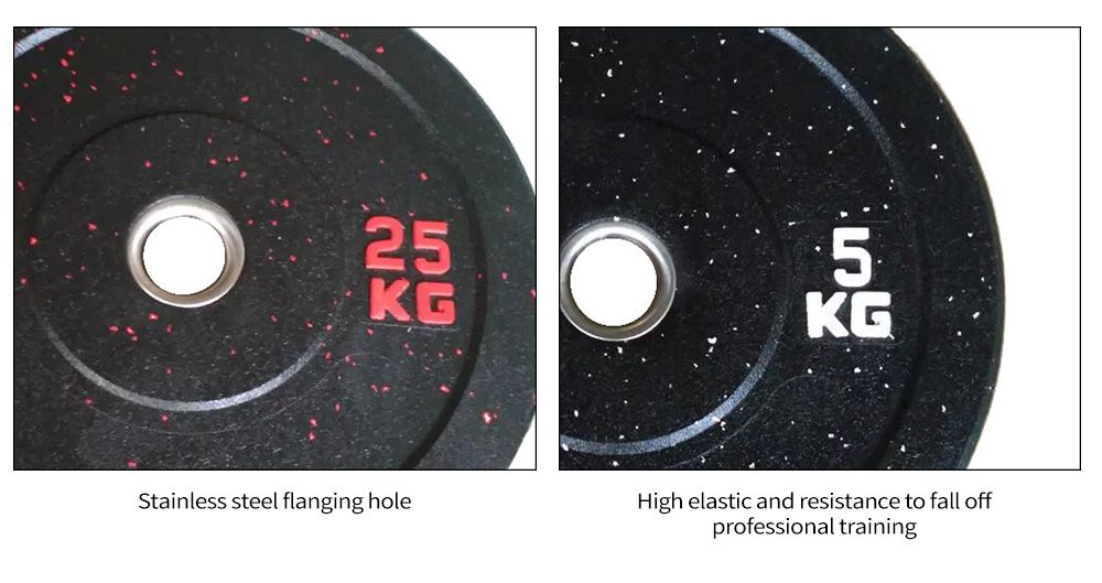 Пластина для штанг из цветных резиновых гранул
