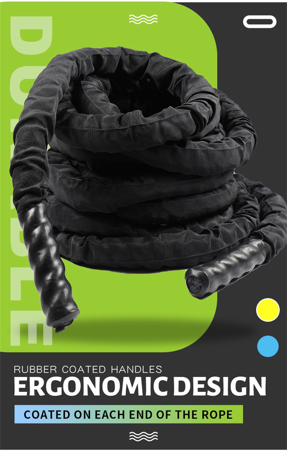 Тренировка на боевых веревках с защитным рукавом Тренировка на боевых веревках с защитным рукавом