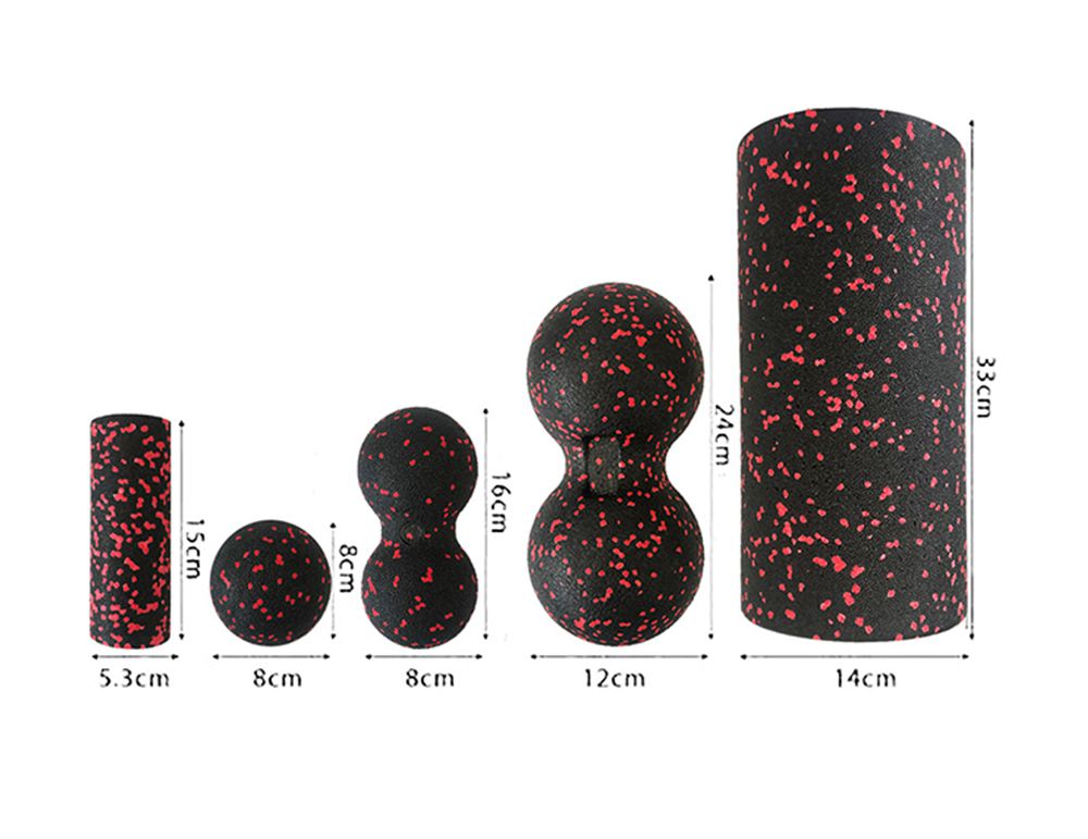 Набор массажных шариков на роликах для йоги из 3 предметов