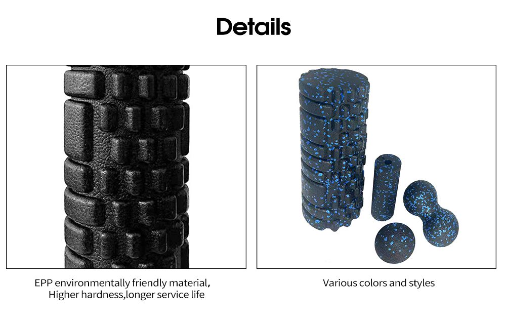 Набор массажных шариков на роликах для йоги из 3 предметов