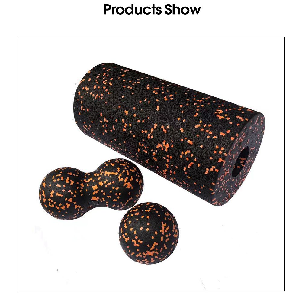 Набор массажных шариков на роликах для йоги из 3 предметов