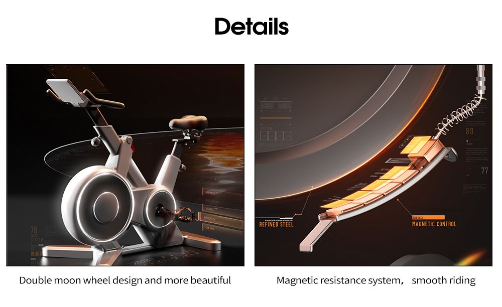 Полностью закрытый вращающийся велосипед с магнитным управлением Полностью закрытый вращающийся велосипед с магнитным управлением