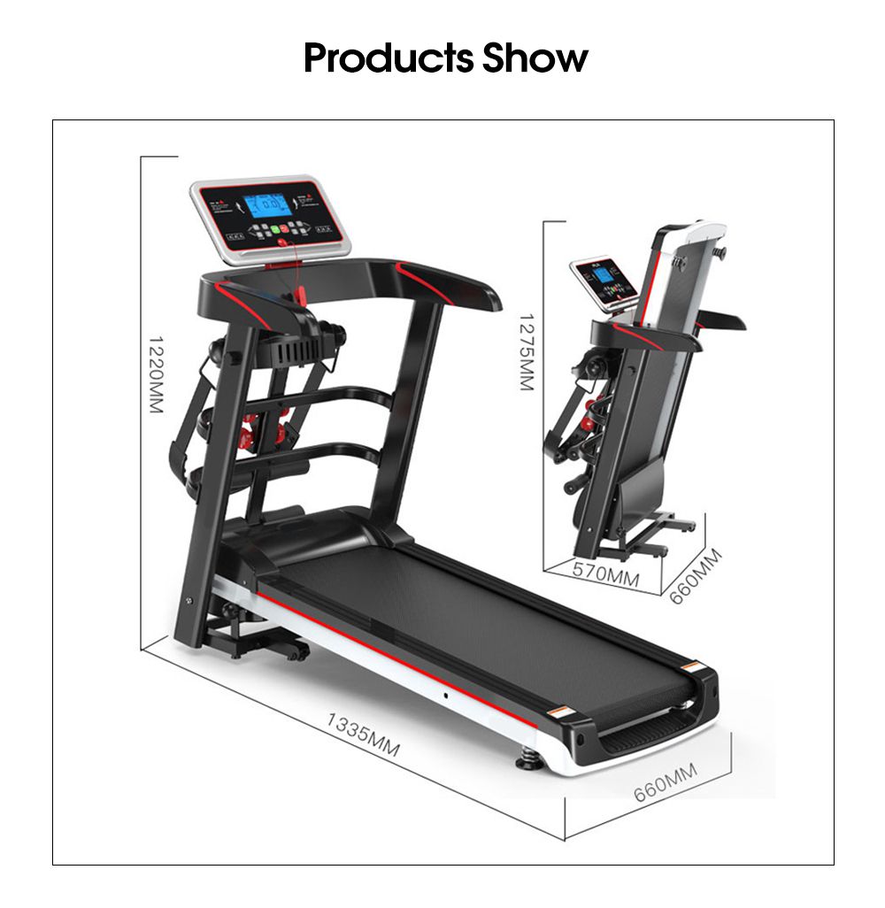 Маленькая складная беговая дорожка для фитнеса, Бытовое многофункциональное мини-электрическое спортивное оборудование, Тренажер для ходьбы Маленькая складная беговая дорожка для фитнеса, бытовое многофункциональное мини-электрическое спортивное оборудование, тренажер для ходьбы