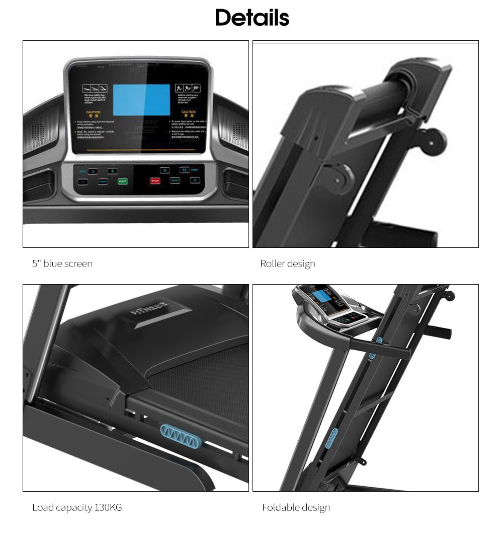 Высококачественный коммерческий тренажер для бега в тренажерном зале Складная беговая дорожка Моторизованная беговая дорожка