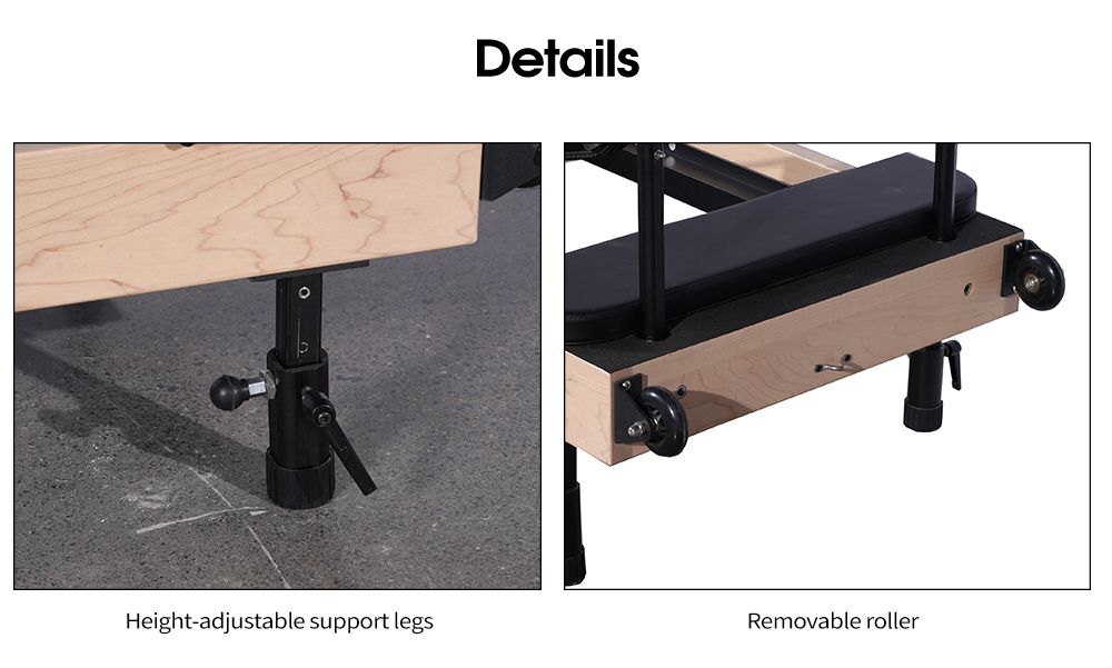 Кленовый складной тренажер для пилатеса (регулируемая высота ног)
