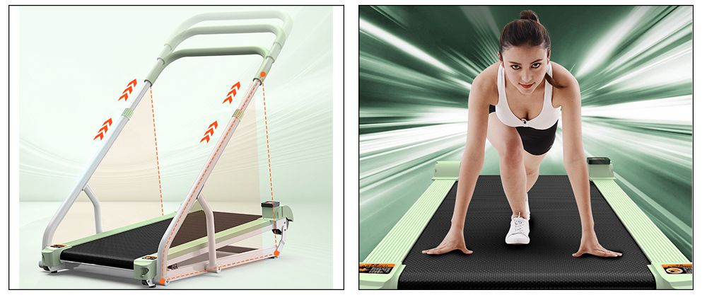 Бесшумная складная беговая дорожка без питания в помещении Бесшумная складная беговая дорожка без питания в помещении