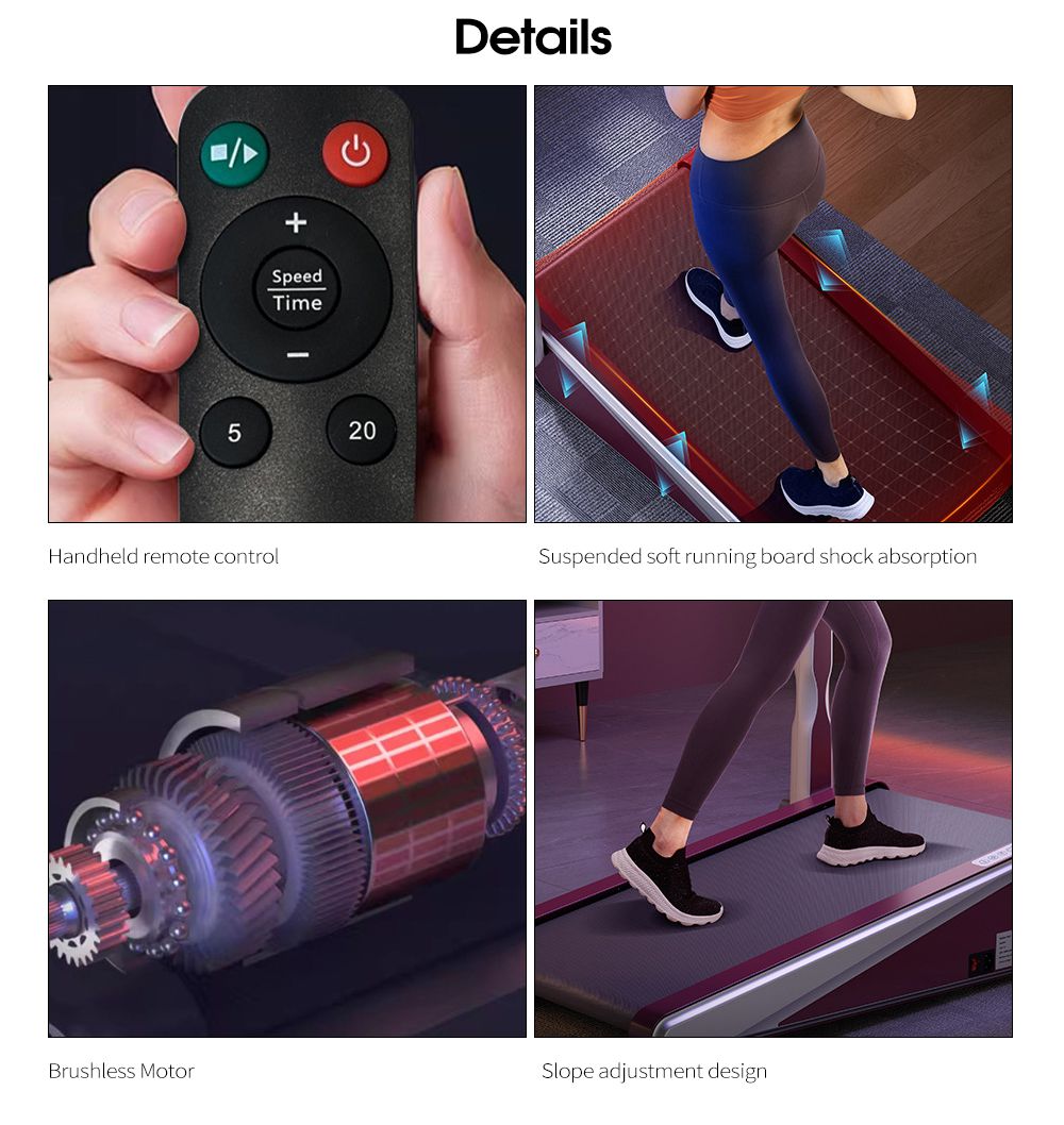 Мини-коврик для ходьбы с регулируемым наклоном