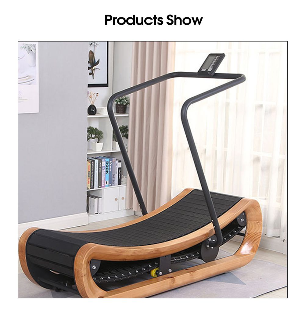Неэлектрическая деревянная беговая дорожка с деревянным изгибом и механической беговой дорожкой